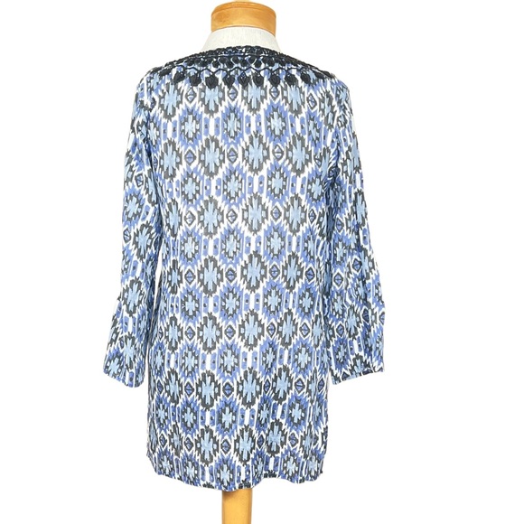Roberta Roller Rabbit Ikat Tunic With Embroidery & Beaded Accents XS To … - Picture 4 of 11